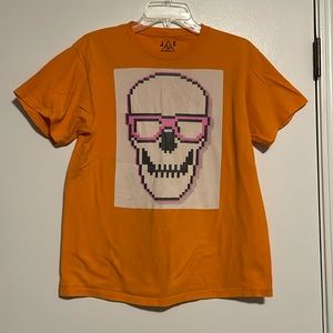 JEM Collective Orange Skull Graphic Tee